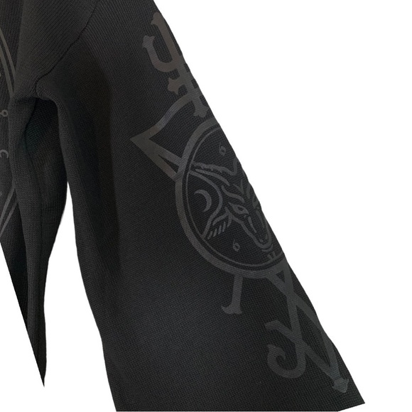 Killstar Revelation Goth Knit Oversized Bell Sleeve Sweater Size Medium - Picture 5 of 14